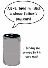 Alexa send dad a card  created by Fat Cat Cards