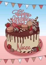 Niece Chocolate Cake Birthday Card created by Evie Garnett Designs