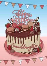 Granddaughter Chocolate Cake Birthday Card created by Evie Garnett Designs