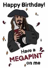 Johnny Depp Megapint Birthday Card created by Kelly Turner