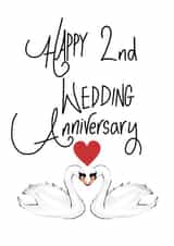 2nd anniversary card created by Naughty Nice