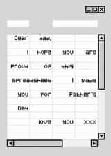 Funny Spreadsheet Father's Day Card - Dad - Excel - Dear Dad I Hope You Are Proud Of This Spreadsheet I Made You created by Rishi