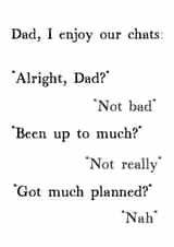 Funny Typography Fathers Day Card / Birthday Card - Dad - Dad I Enjoy Our Chats created by Very British Problems