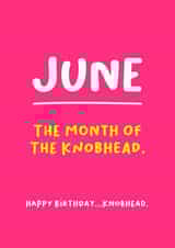 June - Month of the knobhead created by Norm & Then