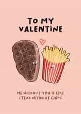 steak and chips created by Back to the drawing board illustration 