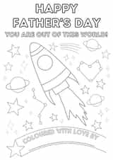 Happy Father's Day Colour in Card - Colouring Card for Daddy Grandad - From Kids created by Happy Gifting Studio