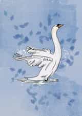Swan Greetings Card created by Lorna Ellen Photos