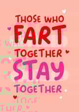 Funny Farting Anniversary Card created by Lucy Marie Design