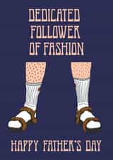 Dedicated Follower of Fashion Father's Day Card created by Verity Beament