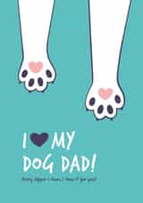 Funny Fathers Day card from the Dog created by Goofy Guineas