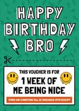 Funny Voucher Brother Birthday Card created by AbiGoLucky