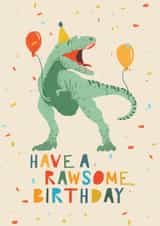 Dinosaur Kids Birthday Card created by Leon Sullivan