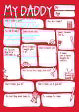 Cute Father's Day Card - Daddy - Fill In The Blanks - My Daddy created by Bow & Bell