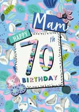 Floral Mam 70th birthday card created by Rebecca Prinn