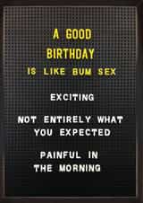 A Good Birthday Card created by Brainbox Candy