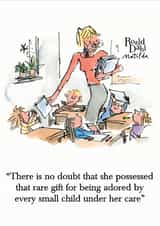 Thank You Teacher Matilda Roald Dahl Card Miss Honey created by Caitlin Tench