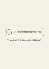 Thanks For Listening Voice Note Card created by EilidhIllustrates