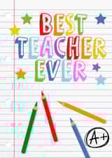 Best Teacher Ever Card created by Penny SILVERTHORNE