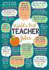 Funny Thank You Card - Teacher - World's Best Teacher Jokes created by Paper Plane