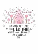 Christening card to a special little girl created by Eggbert & Daisy