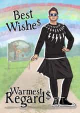 Best Wishes Warmest Regards David Rose Schitt's Creek Card created by Dark Cult Art
