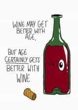 Age like fine wine birthday card created by Al_lustrations