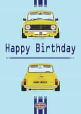 British Mini Retro Birthday Card 1000 created by retro.cards