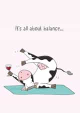 It's all about balance - the perfect card for the Yogi or Pilates nut created by Lucy Driver