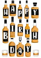 Whisky bottle birthday created by Replay Prints