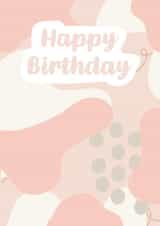 Pink happy birthday created by Bella Doodles