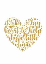 Thank you Teacher card, heart created by Ellie's Little Studio