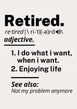 Funny retired definition created by TIMLSET