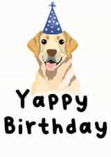 Yappy Birthday Labrador Birthday card created by Hoobynoo