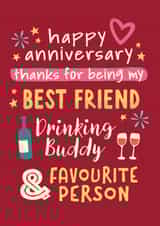 Happy Anniversary to my best friend (etc) created by Jon Hall Design