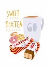 sweet ‘Sixtea’ 60th birthday created by Poppy Jane Prints
