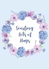 Sending Lot's of Hugs Watercolour Floral Card created by Zoe-Claire