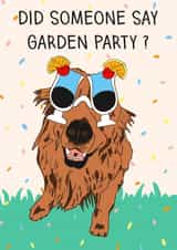 Garden Party Dog Card created by Lisa Wardle