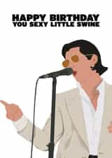 Arctic Monkeys Alex Turner Birthday Card created by PrintByRob