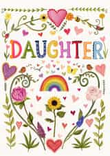 Daughter Crad created by Love Lucy Illustration