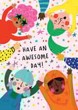 Have An Awesome Day Birthday Card  created by NICHOLA COWDERY ILLUSTRATIONS 