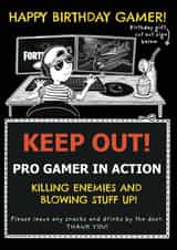 HAPPY BIRTHDAY GAMER + CUT OUT DOOR SIGN created by Aimee Beaven