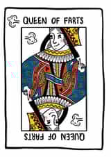 Funny Queen Of Farts Birthday Card From Kids created by Debmon Design