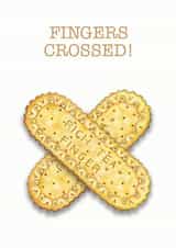 Fingers Crossed! A good luck, feel good card for a multitude of occasions created by Lucy Hughes