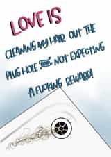 Love is cleaning the plug hole  created by Wonder illustration