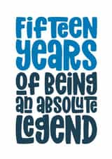 15th Birthday Card - Absolute Legend created by Waffle & Faff