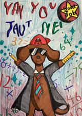 Thank you Teacher humorous top dog card -  with a funny spelling mistake! created by SJB Ladies Leadership Team