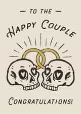 Congratulations Wedding Skull Couple Card created by Lavinia Roth