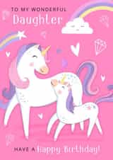 Birthday - For Daughter - For Kids - Unicorn created by Dalia Clark Design