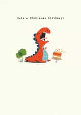 Children's ROAR-some birthday dinosaur card created by iDrew Illustration