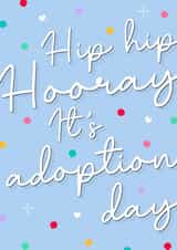 Adoption day congratulations boy girl pet polka dot card created by The Girl Next Draw Cards